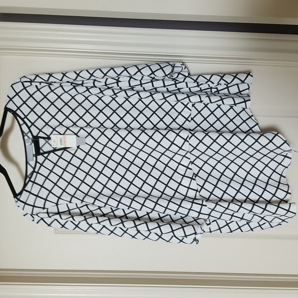Asymmetrical tunic blouse, 2X